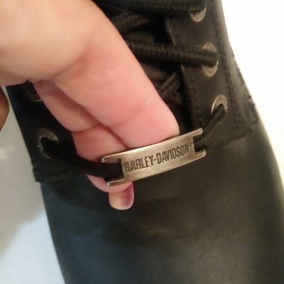 SOLD Harley Davidson embroidered skull moto boots - Picture 5 of 8